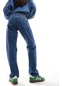 Dr. Denim - Arch - Jeans dritti regular fit a vita medio alta lavaggio stone wash medio-Blu