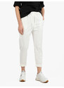 Fashion Pantaloni Donna Con Coulisse Casual Bianco Taglia L