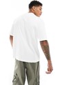 Abercrombie & Fitch - Icon - T-shirt bianca pesante con logo e scollo serafino-Bianco