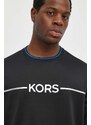 Michael Kors felpa uomo colore nero con applicazione