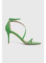 Custommade sandali in pelle Amy Patent colore verde 000200098