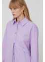 Stine Goya camicia in cotone Martina Solid donna colore violetto