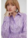 Stine Goya camicia donna colore violetto