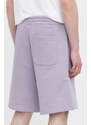 Hugo Blue pantaloncini in cotone colore violetto