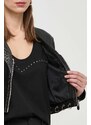Pinko giacca in pelle donna colore nero 103517 A1WK