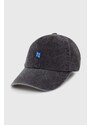 Ader Error berretto da baseball in cotone TRS Tag Cap colore grigio con applicazione BMSGFYHW0201
