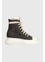Rick Owens scarpe da ginnastica Woven Shoes Abstract Sneak uomo colore grigio DU01D1840.CBEM9.78811