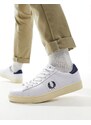 Fred Perry - Spencer - Sneakers bianco sporco e blu reale in pelle
