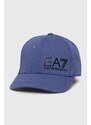 EA7 Emporio Armani berretto da baseball in cotone colore blu