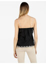 Solada Top Donna Effetto Raso Con Pizzo Tops Nero Taglia Unica