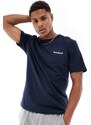 Timberland - T-shirt blu navy con scritta piccola del logo