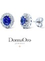 Donnaoro elements Orecchini Donnaoro con diamanti e zaffiri Ct 0.90 in oro bianco loz10095.008