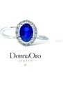 Donnaoro elements Anello donna marchio DonnaOro in oro con diamanti e zaffiro blu DHAZ9852.007