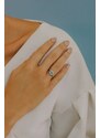 Comete Gioielli Anello donna in oro bianco acquamarina e diamanti fidanzamento Solitario Comete Azzurra anq 313