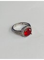 Anello byblos jewels argento 925 donna con cristallo rosso cod: 9010
