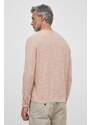 United Colors of Benetton maglione con aggiunta di lino colore rosa