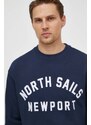 North Sails felpa in cotone uomo colore blu navy con applicazione 691243