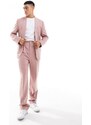 ASOS DESIGN - Pantaloni da abito dritti rosa