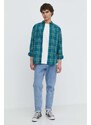 Tommy Jeans camicia in cotone uomo colore verde