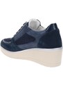 Valleverde Sneakers Donna in Pelle e tessuto Blu