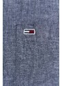 Tommy Jeans camicia in lino misto colore grigio