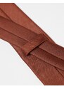 ASOS DESIGN - Cravatta sottile marrone