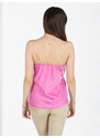 Solada Top Donna Effetto Raso Con Pizzo Tops Fucsia Taglia Unica