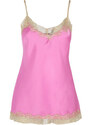 Solada Top Donna Effetto Raso Con Pizzo Tops Fucsia Taglia Unica