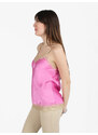 Solada Top Donna Effetto Raso Con Pizzo Tops Fucsia Taglia Unica