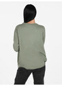 Daystar T-shirt Donna Oversize Con Taschino Manica Lunga Verde Taglia Unica