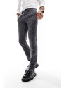 Jack & Jones Premium - Pantaloni da abito slim grigi puntinati-Grigio