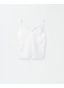 Fabiana Filippi Top in tela di lino, bianco ottico