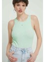 Tommy Jeans top donna colore verde