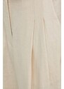 By Malene Birger pantaloni in lino colore beige
