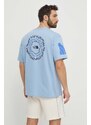 The North Face t-shirt in cotone uomo colore blu NF0A87F6QEO1