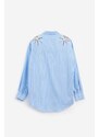 BLUEMARBLE Camicia STARDUST STRIPE in cotone azzurro