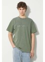 Carhartt WIP t-shirt in cotone S/S Duster T-Shirt uomo colore verde con applicazione I030110.1YFGD