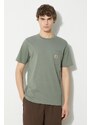 Carhartt WIP t-shirt in cotone S/S Pocket T-Shirt uomo colore verde I030434.1YFXX