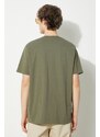 Engineered Garments t-shirt in cotone Printed Cross Crew Neck T-shirt uomo colore verde OR424.NP121