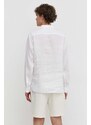 Theory camicia di lino colore bianco