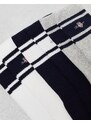 GANT - Confezione da 3 paia di calzini bianchi, grigi e blu navy con logo a scudo-Bianco