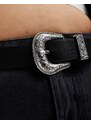 ASOS Curve ASOS DESIGN Curve - Cintura da jeans per vita e fianchi nera stile western-Nero