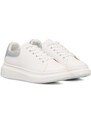 Sneakers bianche da donna con dettaglio argento glitter sul tallone e suola plaftorm Lora Ferres