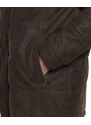 Leather Trend Piumino Lungo Marek - Piumino Uomo Testa di Moro in vera pelle Nabuk