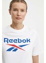 Reebok t-shirt in cotone Identity donna colore bianco 100037593