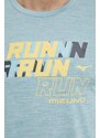 Mizuno maglietta da corsa Core Run colore turchese J2GAB008