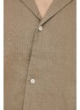 Drykorn camicia di lino BIJAN_2 colore beige 126004 47356