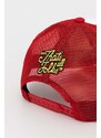 New Era berretto da baseball colore rosso con applicazione MULTI CHARACTER