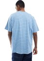 New Look - T-shirt oversize blu a righe