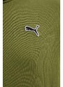 Puma felpa in cotone BETTER ESSENTIALS uomo colore verde con cappuccio 677885